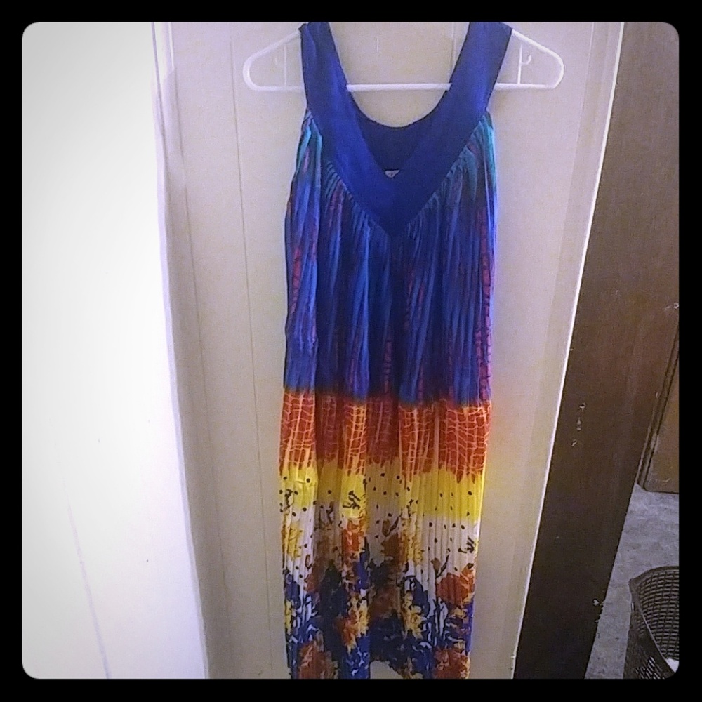 Bright Multi Color Beach Dress
